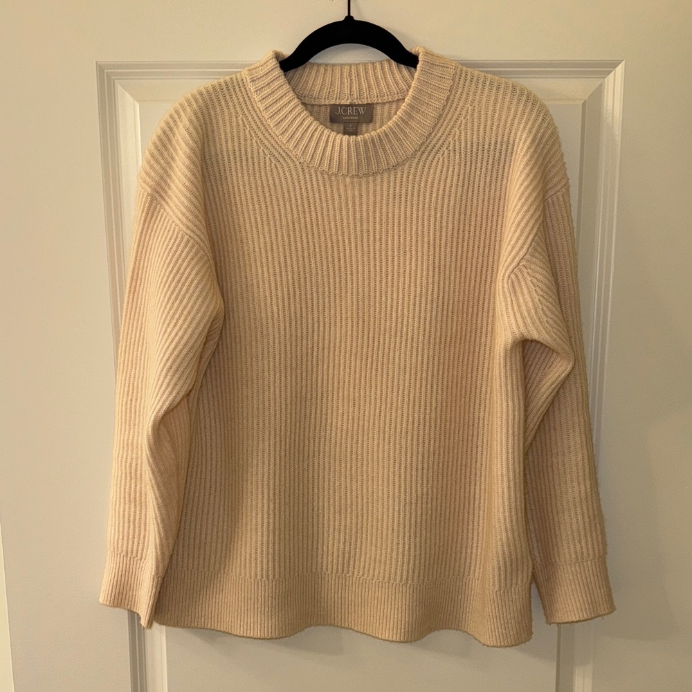 J. Crew Ribbed Cashmere Oversized Sweater